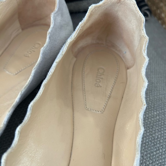CHLOE Lauren suede grey ballet flats - Picture 4 of 9